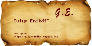 Gulya Enikő névjegykártya